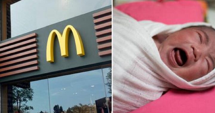 Mamma in travaglio nel bagno del McDonald’s: impiegati la aiutano a dare alla luce una bambina sano