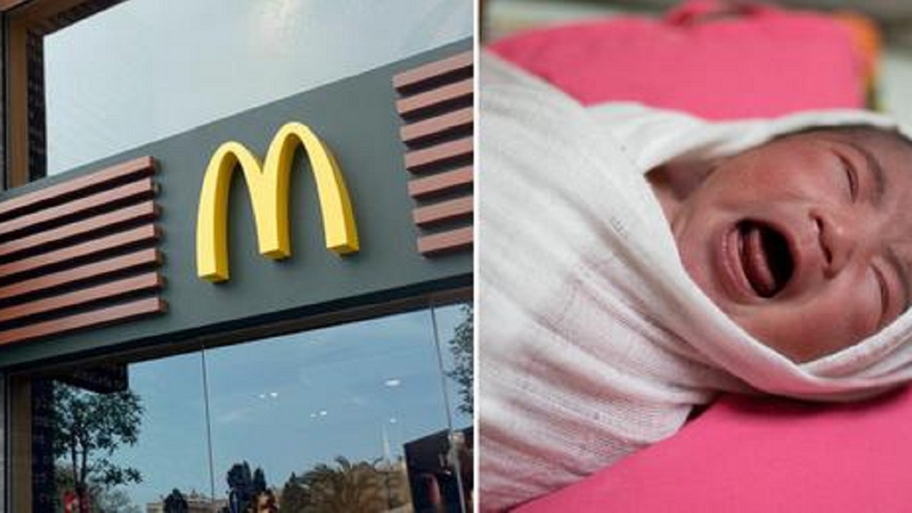 Mamma in travaglio nel bagno del McDonald's