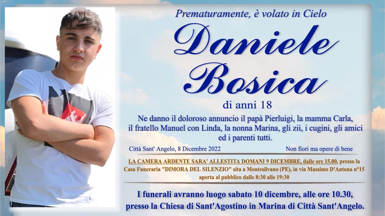La tragedia di Daniele Bosica