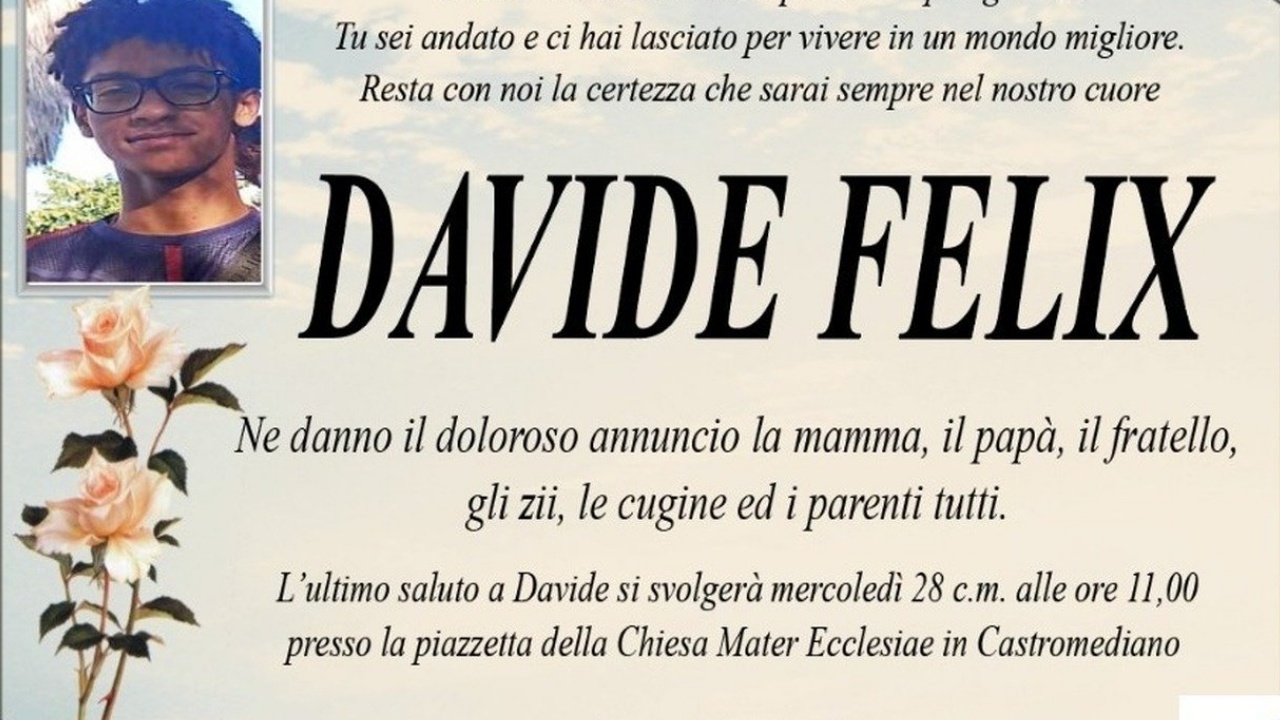 La tragedia di Davide Felix