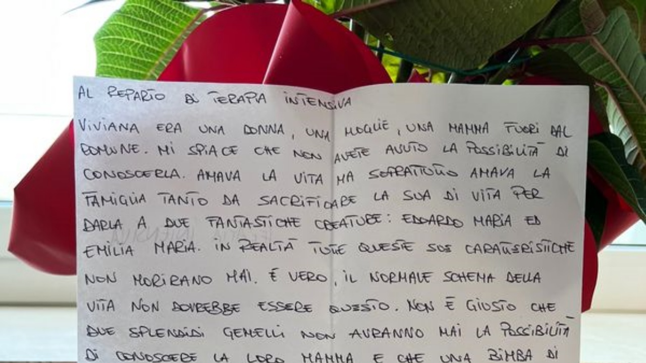 La lettera del marito di Viviana 