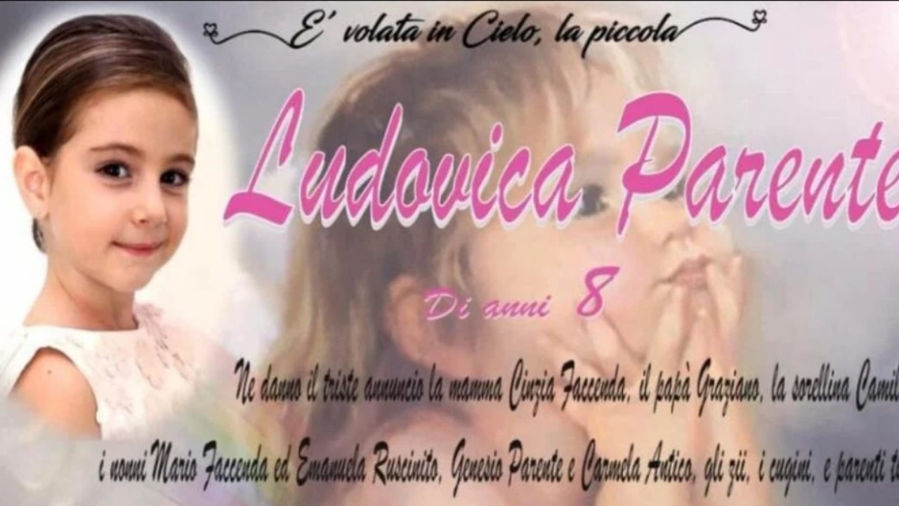 Addio alla piccola Ludovica Parente