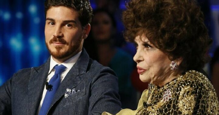 Andrea Piazzolla e Gina Lollobrigida a braccetto