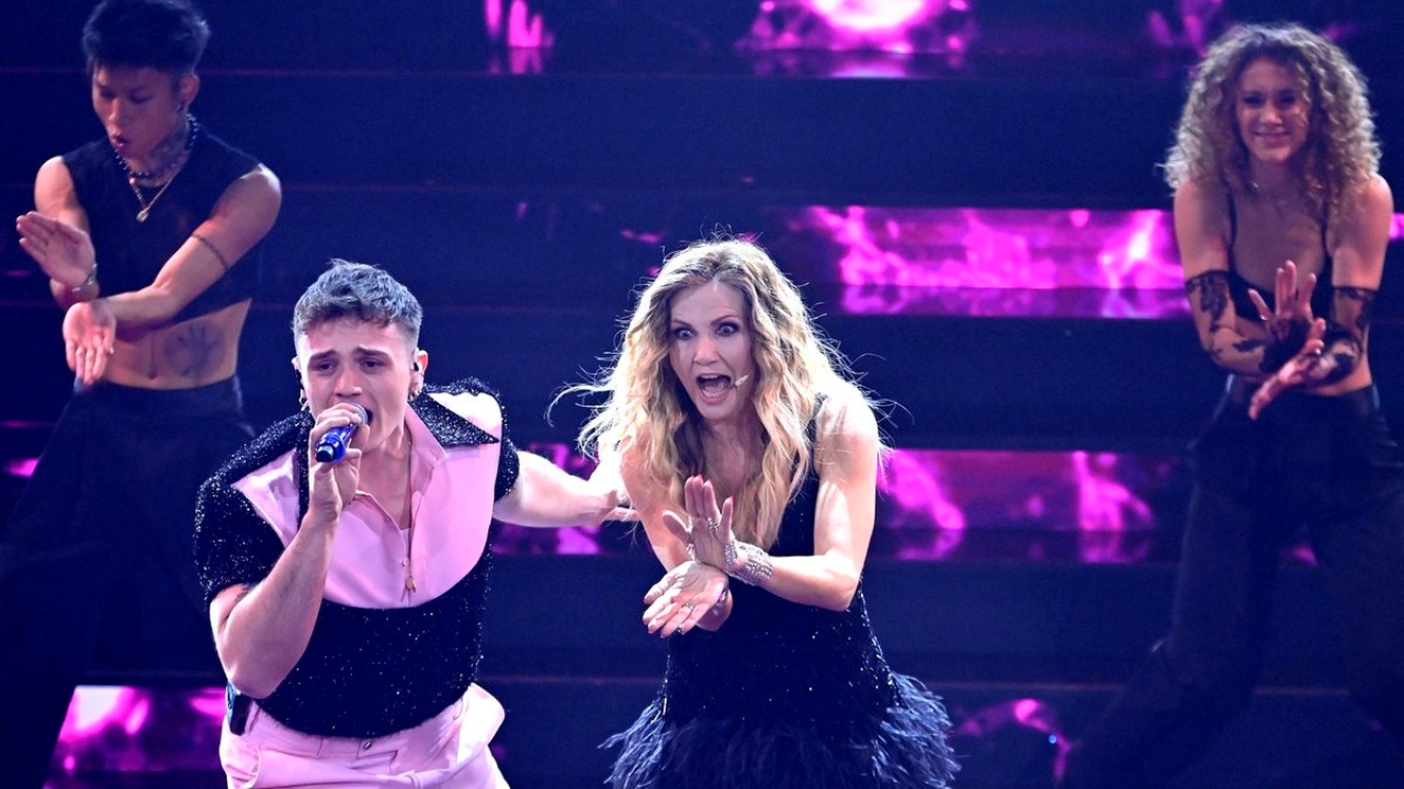 Sanremo Olly e Lorella Cuccarini 