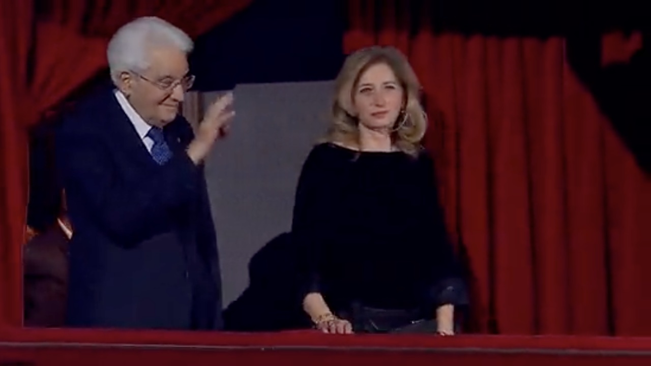 Sergio Mattarella con la figlia Laura