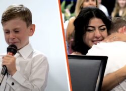Bambino di 9 anni ruba la scena al matrimonio della sorella