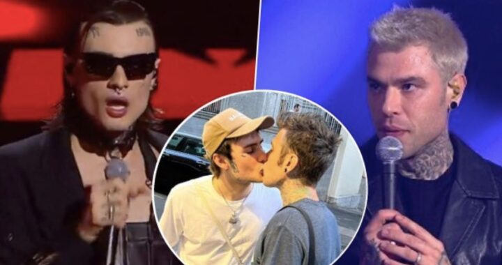 Rosa Chemical e Fedez bacio