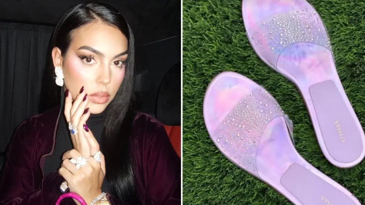 Georgina Rodriguez ha sfoggiato delle pantofole trasparenti di cristalli dal prezzo vertiginoso