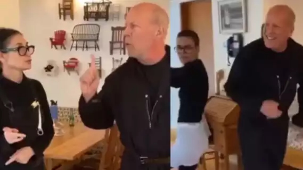 Bruce Willis con Demi Morre