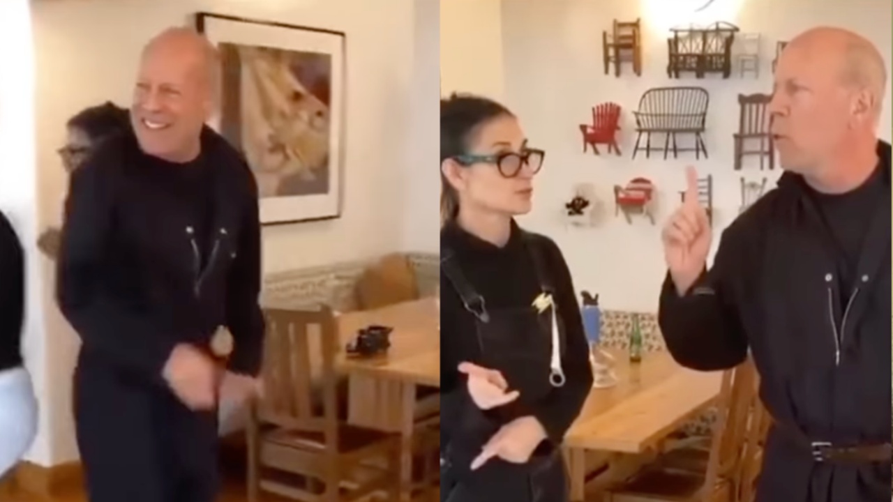 Bruce Willis con Demi Morre