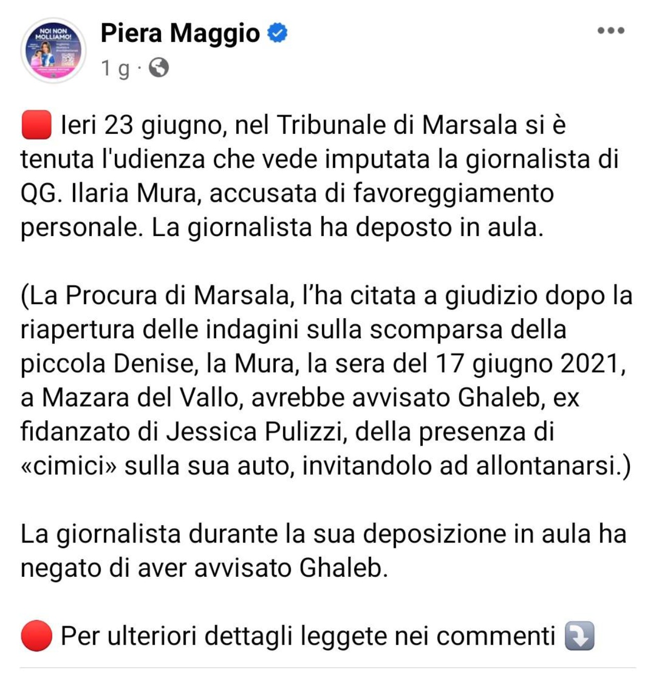 post mamma Denise Pipitone