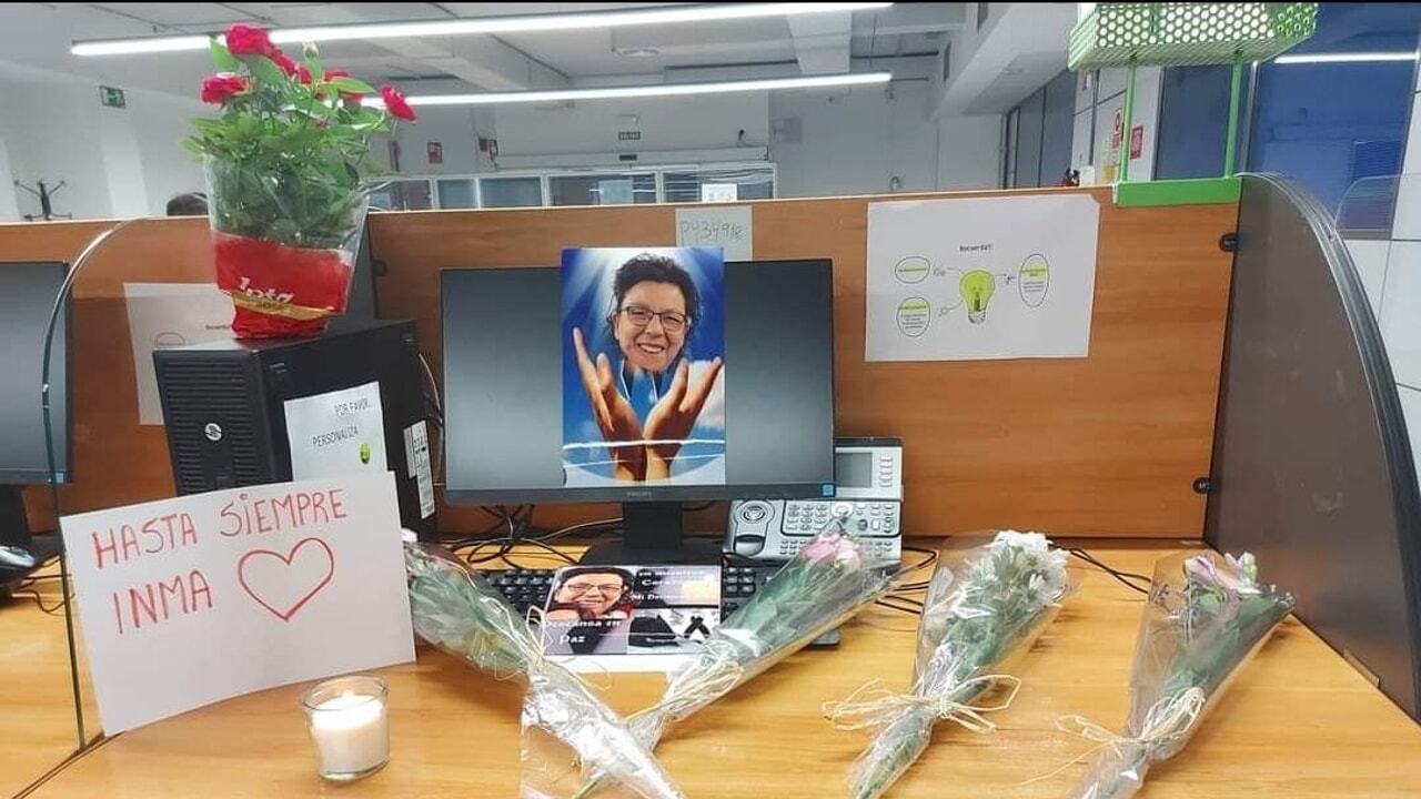 Inmaculada morta in un call center a Madrid