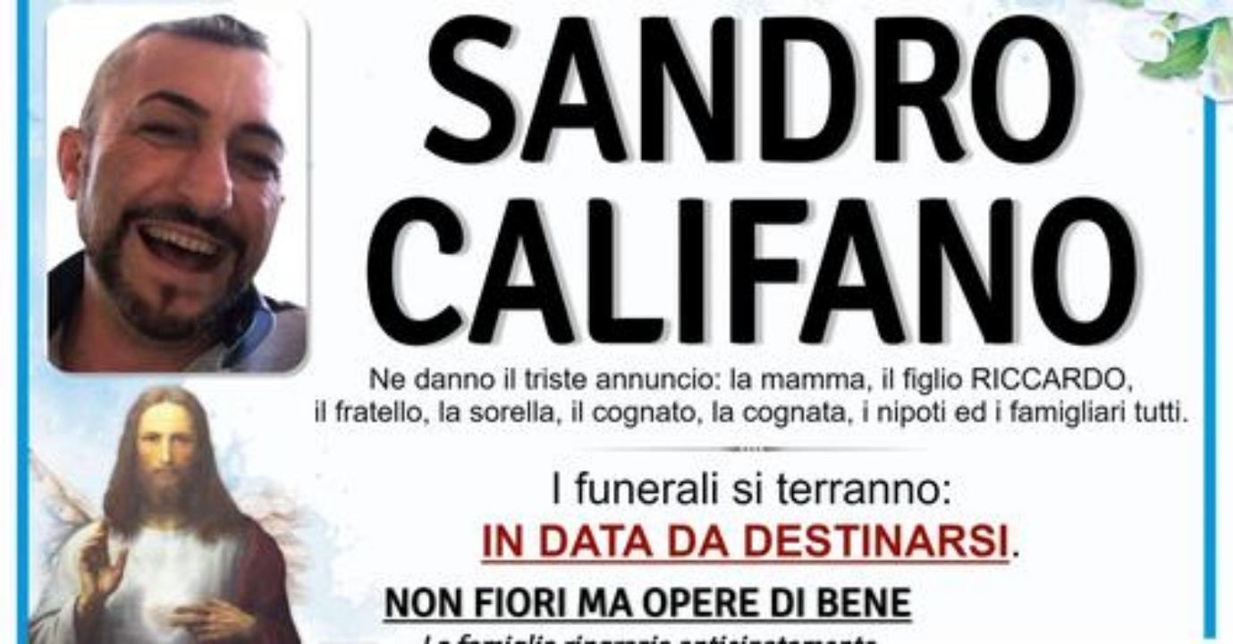 morto a 49 anni Sandro Califano