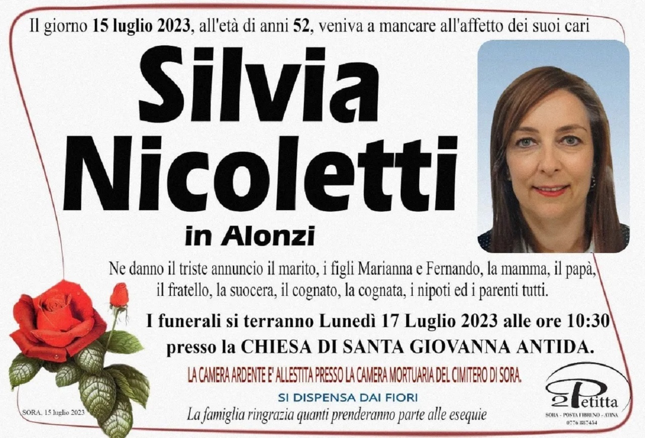 Silvia Nicoletti epitaffio