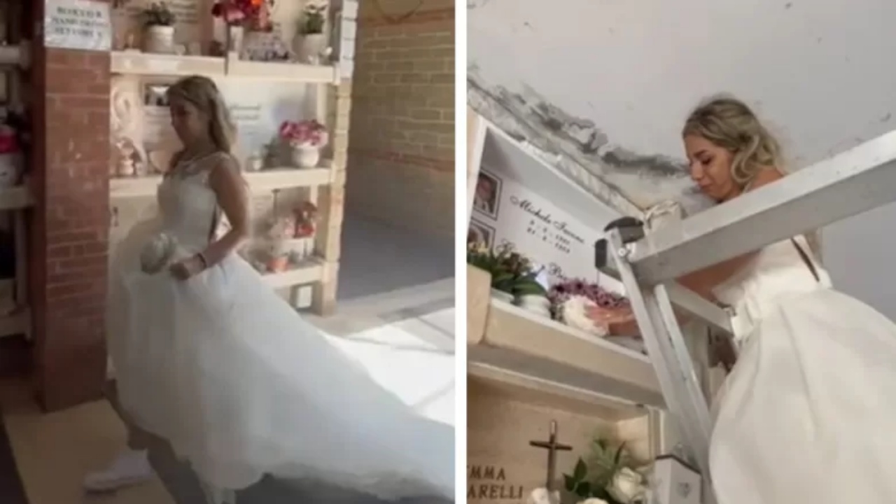 sposa cimitero