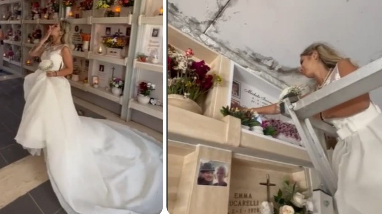 sposa cimitero