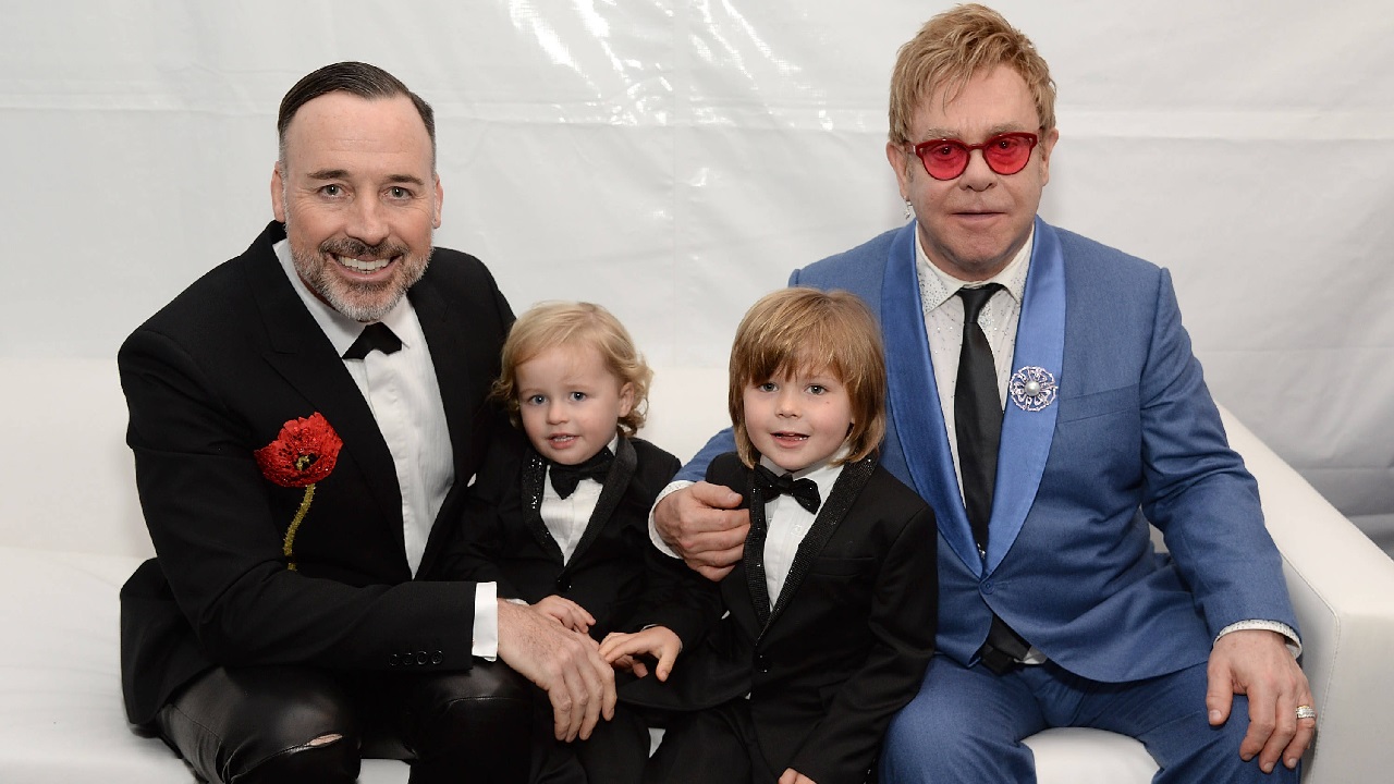 Elton John famiglia