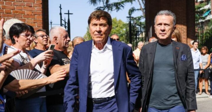 Pupo al funerale di Toto Cutugno
