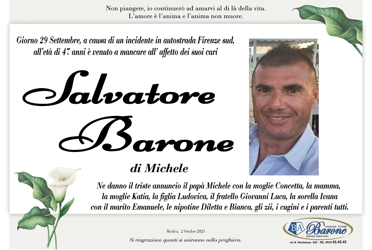 Salvatore Barone epitaffio