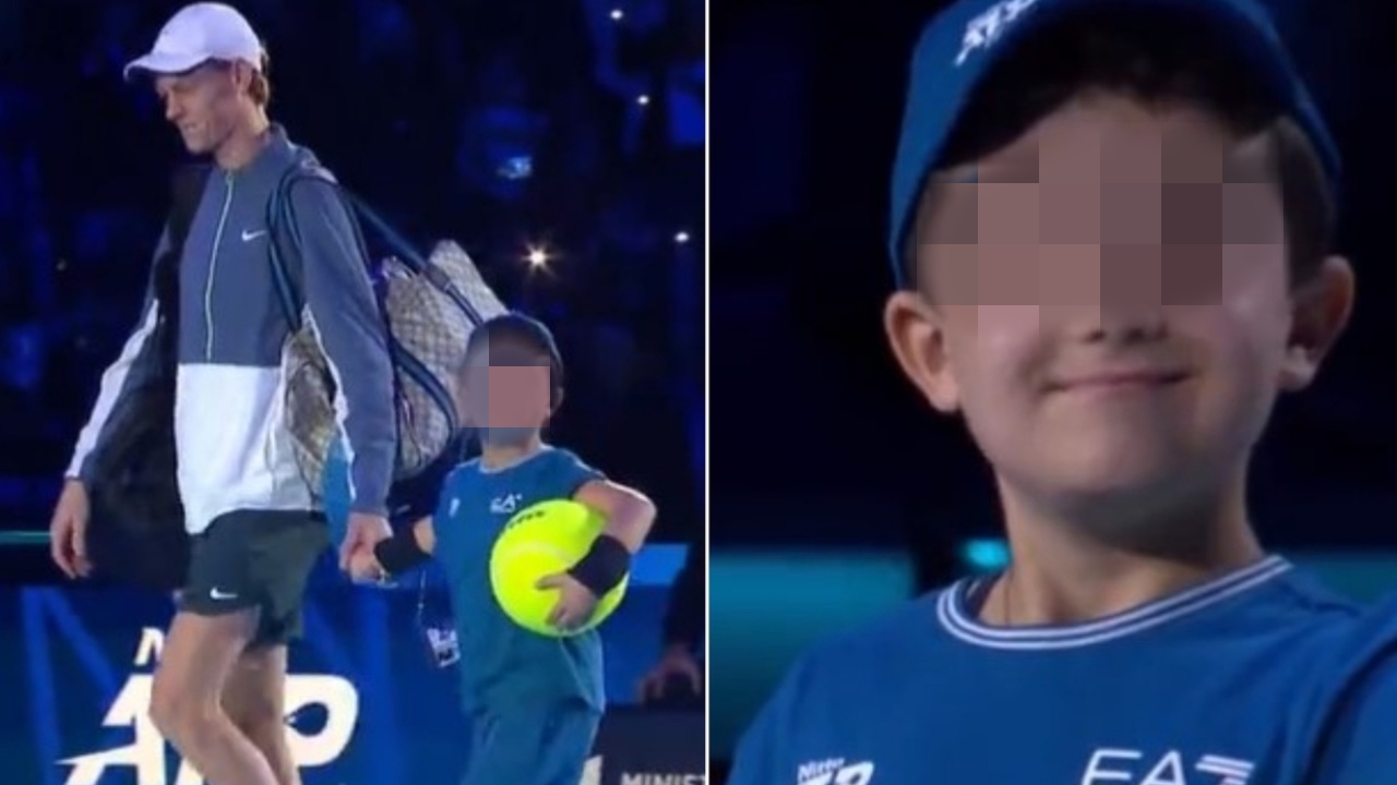 Jannik Sinner e il piccolo Matteo