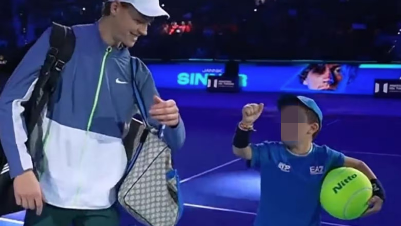 Jannik Sinner e il piccolo Matteo