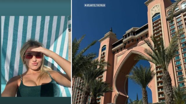 Chanel Totti in vacanza con Christian Babalus e la sorellina Isabel a Dubai in un resort da sogno: ecco quanto costa