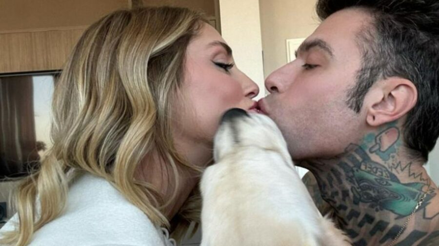 Chiara Ferragni con Fedez e Paloma