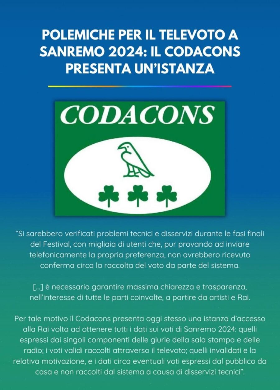 Televoto Codacons