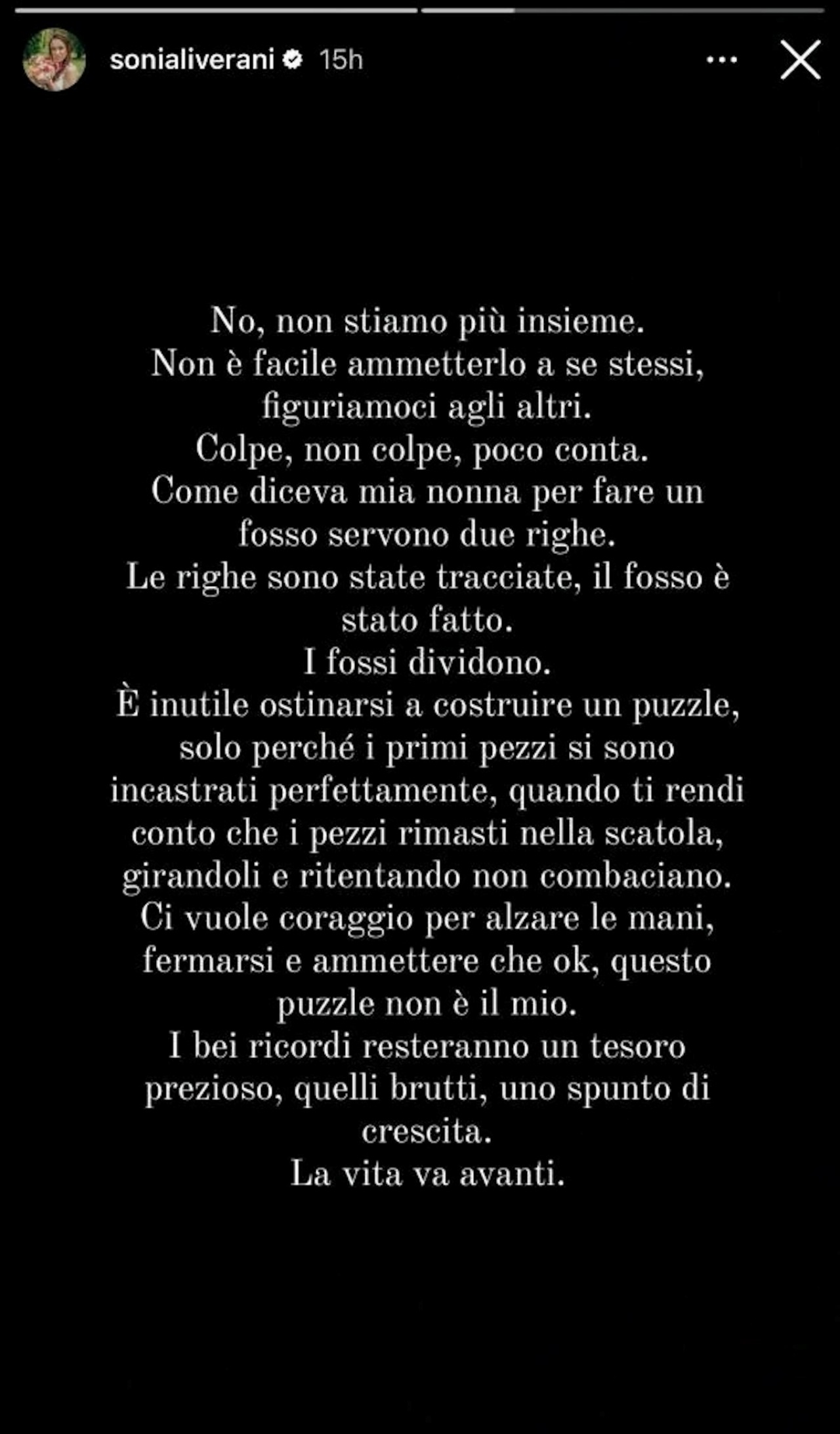 Sonia sulla separazione con Alberto