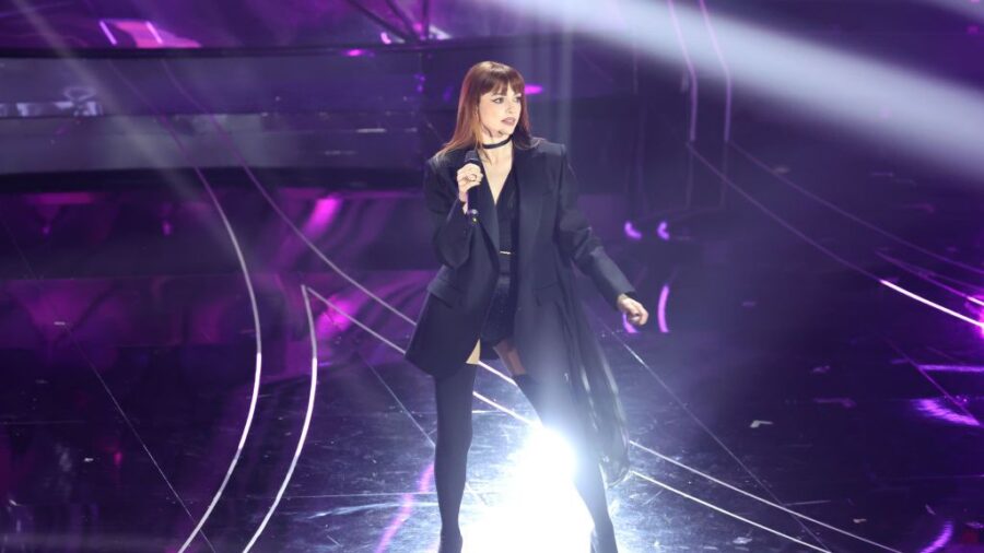 Annalisa on the Sanremo stage