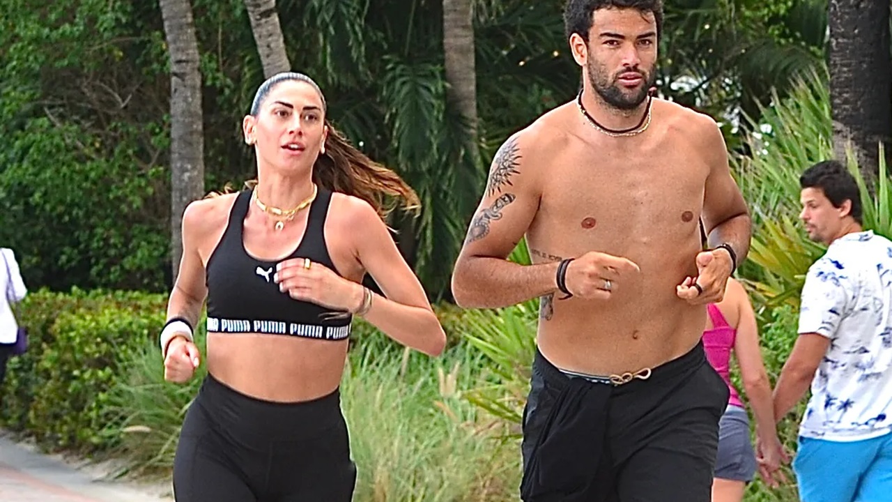 Matteo Berrettini e Melissa Satta corsa