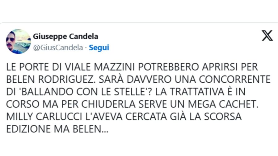 Screen di Giuseppe Candela su Belen Rodriguez