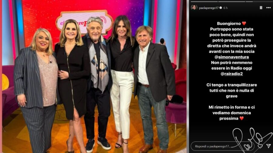Paola Perego e il messaggio ai fan