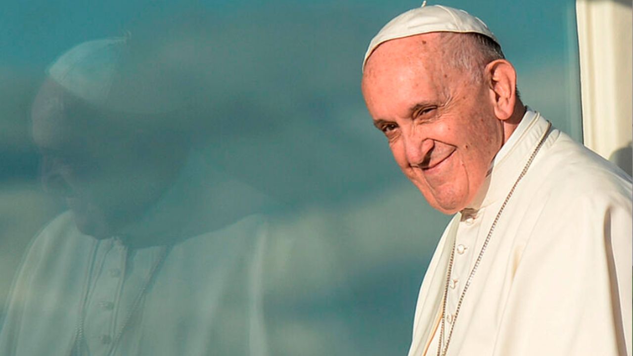 Pope Francis smiles
