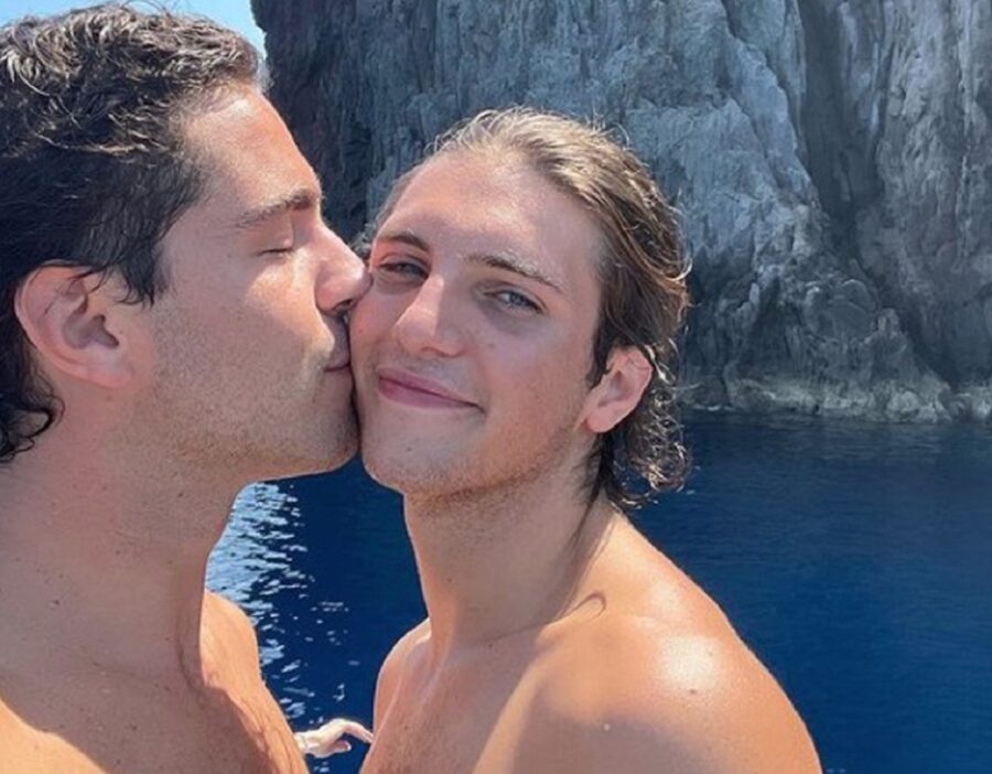 Tommaso Zorzi e Tommaso Stanzani bacio