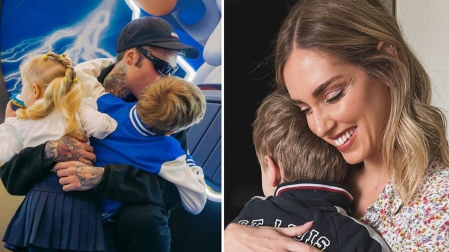 Chiara Ferragni e Fedez non mostrano i volti dei figli