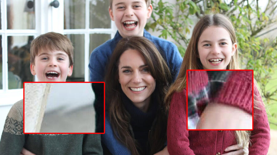 Kate Middleton con la famiglia