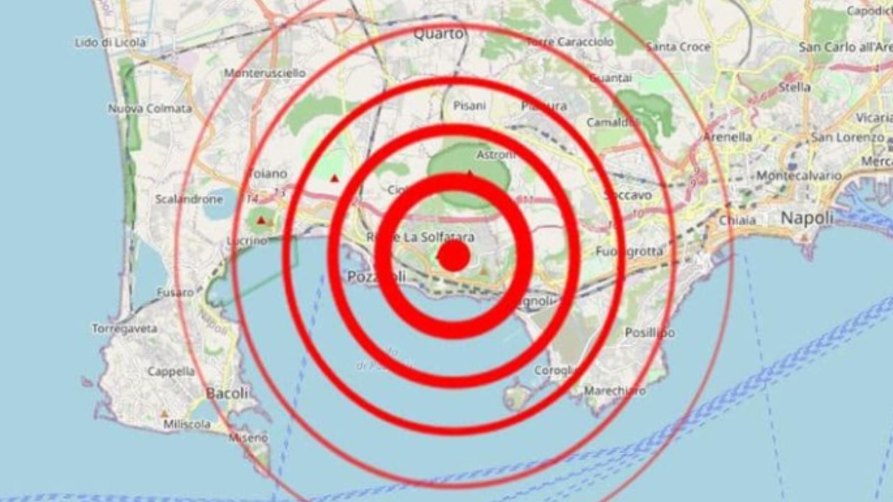 Forte sisma nel centro dei Campi Flegrei