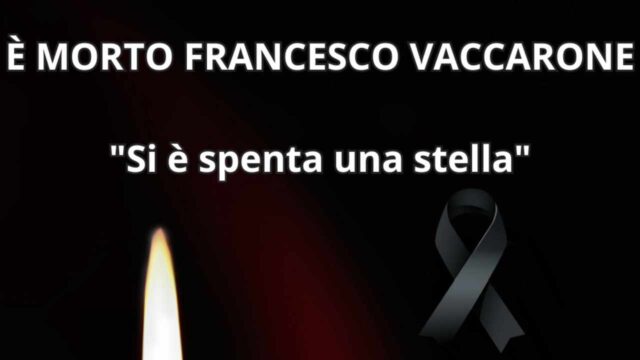 È morto Francesco Vaccarone: “Si è spenta una stella”
