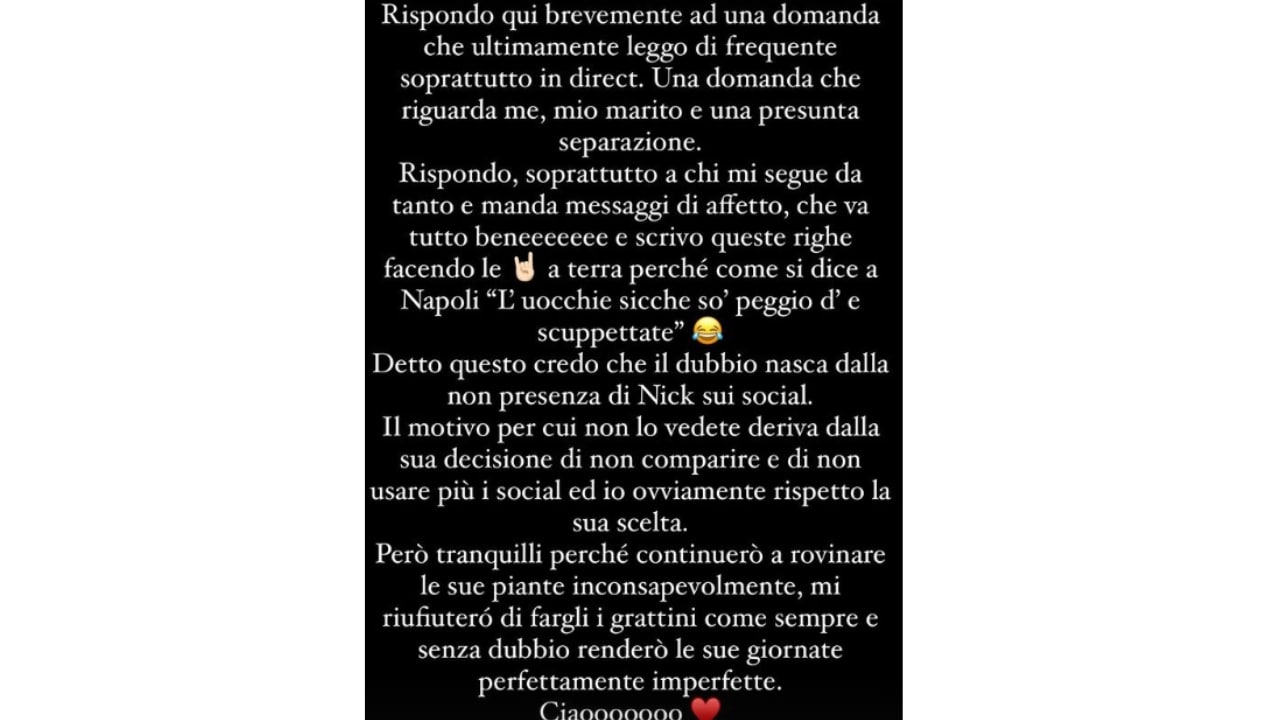 Lorella Boccia e la voce sulla crisi di coppia