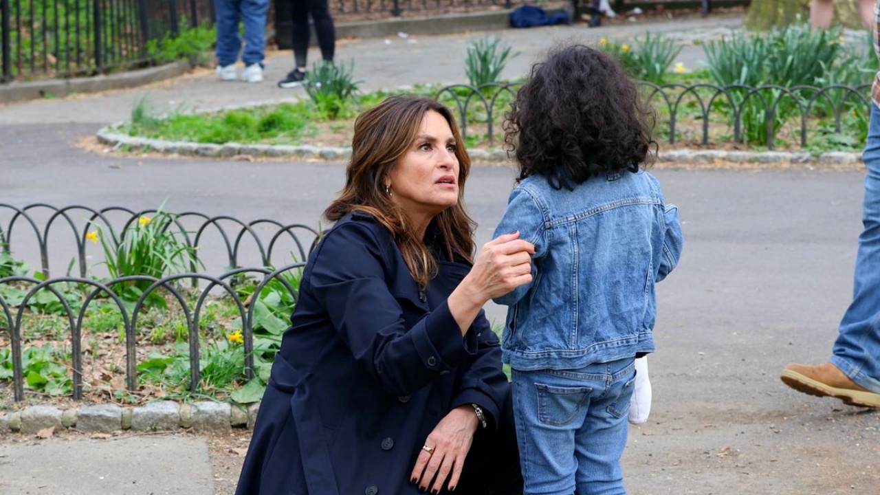 Mariska Hargitay riprese set