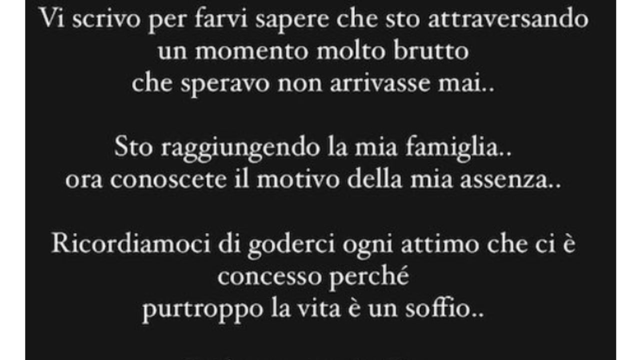 Perla Vatiero e il lutto per la zia