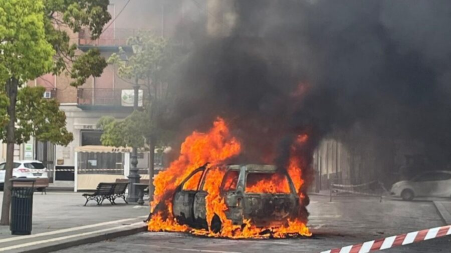 Salvatore Nigro charred in the car