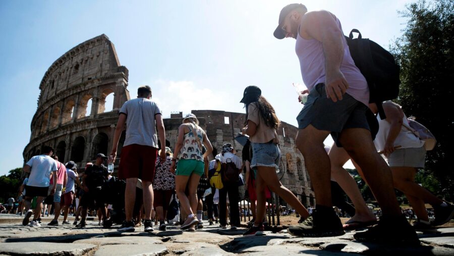 Turista americano a roma