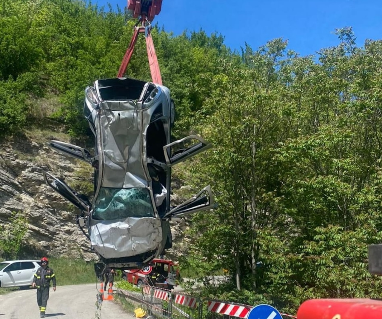 Stefano Velea falls from a bridge