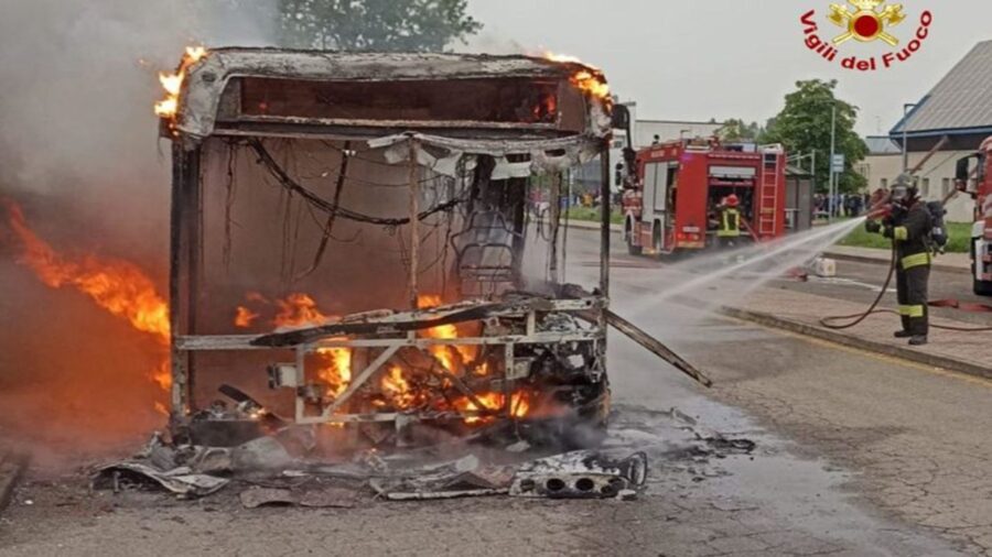 Incendio a Correggio