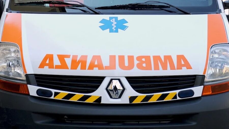 ambulanza sul luogo dell'incidente