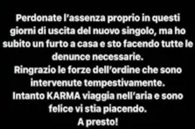 “Ho subito un furto in casa”, tanta paura per il cantante italiano e le sue due bambine piccole