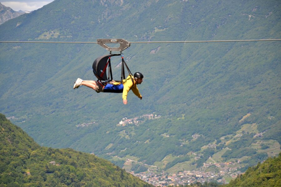 incidente, Precipita dalla zip line