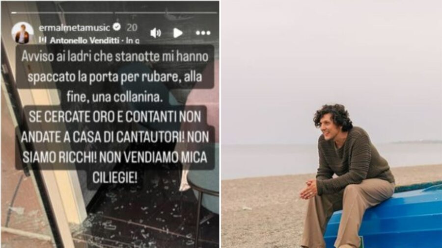 Ermal Meta ed il messaggio per il ladri